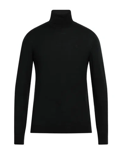 Roberto Cavalli Man Turtleneck Black Size Xxl Acrylic, Wool