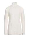 Roberto Cavalli Man Turtleneck Ivory Size L Wool, Acrylic In White