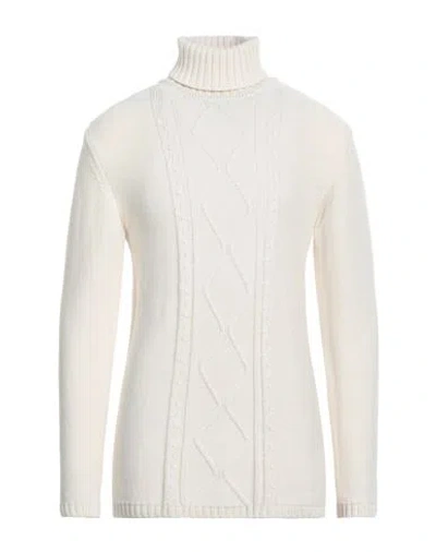 Roberto Cavalli Man Turtleneck Ivory Size L Wool, Acrylic In White