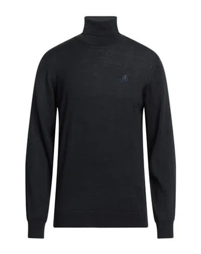 Roberto Cavalli Man Turtleneck Midnight Blue Size Xxl Wool, Acrylic