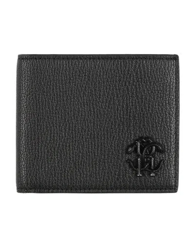 Roberto Cavalli Man Wallet Black Size - Leather