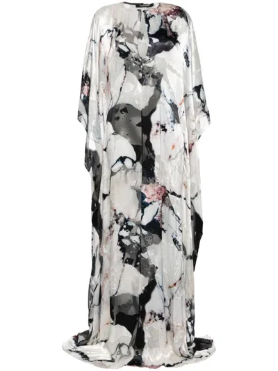 ROBERTO CAVALLI MARBLE-PATTERN KAFTAN