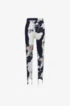 Roberto Cavalli Marble Print Pants In Black/white