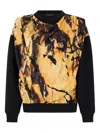 Roberto Cavalli Marble-print Sweatshirt In Multi