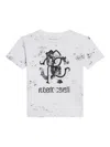 Roberto Cavalli Marbled-monogram T-shirt In White