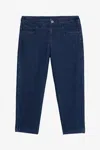 Roberto Cavalli Medium Blue Capri Jeans In Stretch Denim In Blue