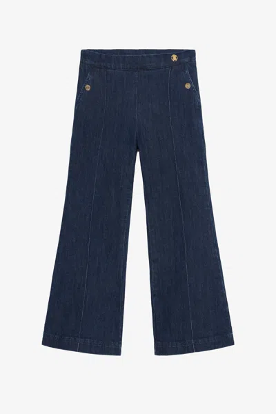 Roberto Cavalli Medium Blue Jeans In Stretch Denim