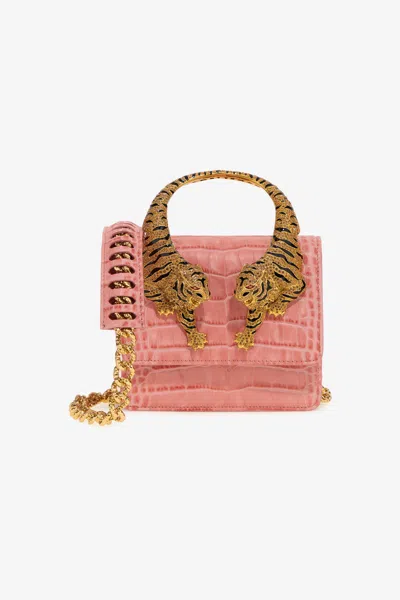 Roberto Cavalli Medium Roar Bag In Fuchsia