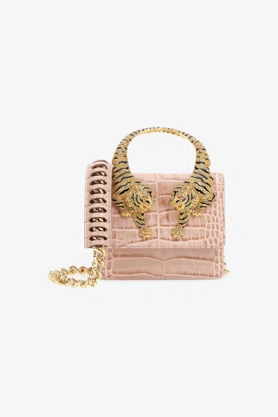 Roberto Cavalli Medium Roar Bag In Pink