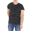 ROBERTO CAVALLI ROBERTO CAVALLI MEN'S ANIMALIA PRINT STRASS COTTON T-SHIRT