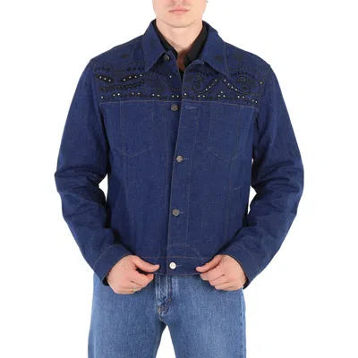 Roberto Cavalli Men's Dark Blue Cotton Denim Jacket