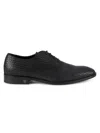 Roberto Cavalli Men's Woven Leather Textured Oxford Shoes In Black