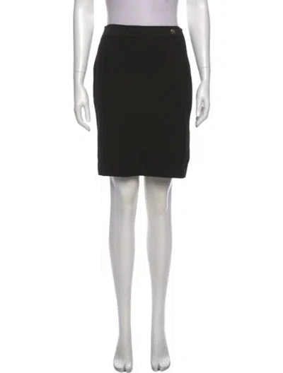 Pre-owned Roberto Cavalli Mesh Accents Knee-length Skirt In Black