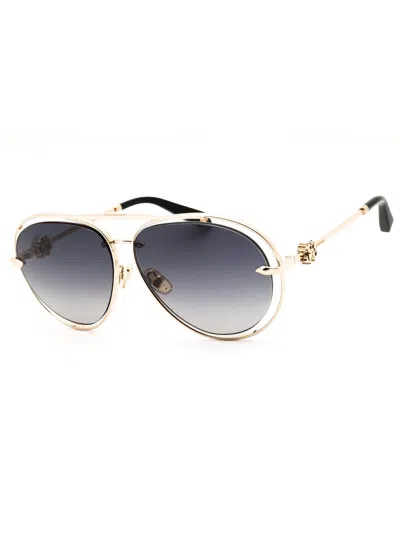 Roberto Cavalli Metal Aviator Women's Sunglasses - Src032m In Gold