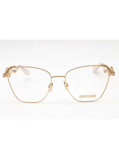 Roberto Cavalli Metal Cat Eye Women's Eyeglasses - Vrc021m In Gold
