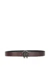 Roberto Cavalli Metallic Buckle Belt In Brown