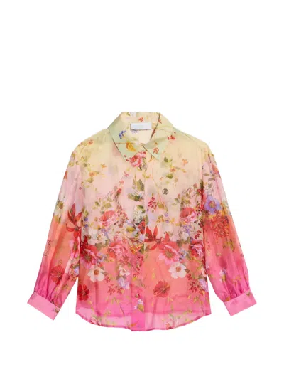 Roberto Cavalli Kids' Miami Floral-print Shirt In Multi