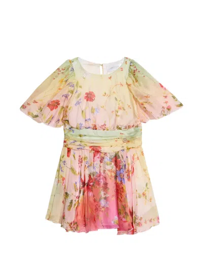 Roberto Cavalli Kids' Miami Flowers-print Dress In Multi
