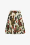 Roberto Cavalli Midi Skirt Jungle Print In Green