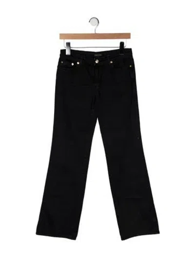Pre-owned Roberto Cavalli Mid-rise Flared Jeans In Black