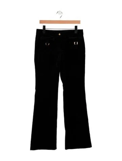 Pre-owned Roberto Cavalli Mid-rise Flared Jeans In Black
