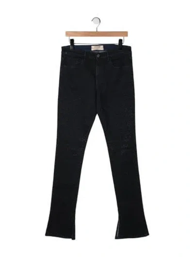 Pre-owned Roberto Cavalli Mid-rise Flared Jeans In Black