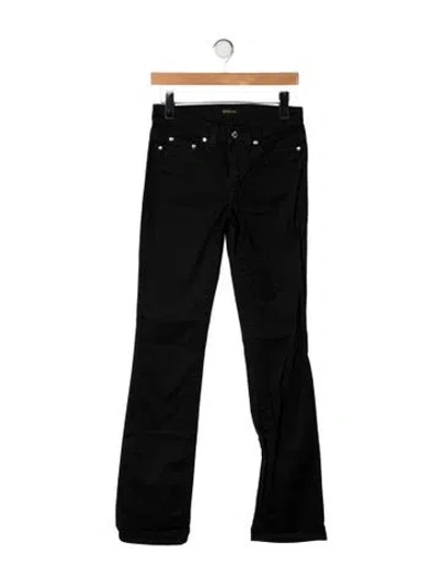 Pre-owned Roberto Cavalli Mid-rise Flared Jeans In Black