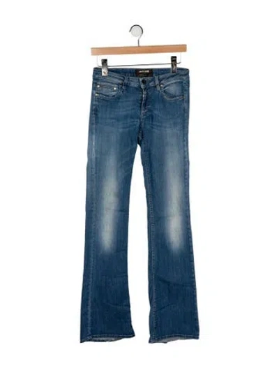 Pre-owned Roberto Cavalli Mid-rise Flared Jeans In Blue