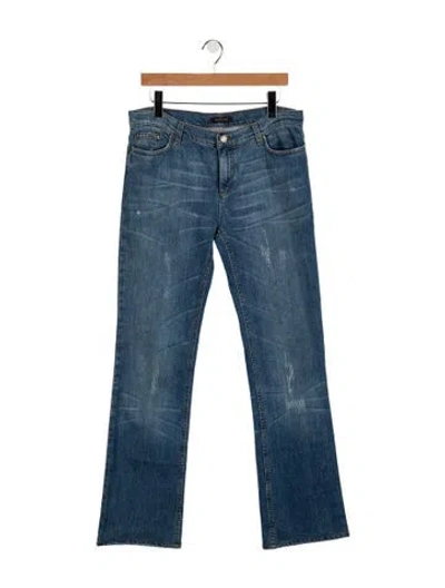 Pre-owned Roberto Cavalli Mid-rise Flared Jeans In Blue