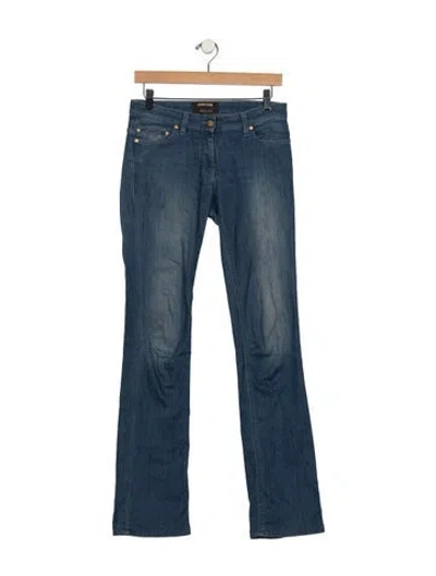 Pre-owned Roberto Cavalli Mid-rise Flared Jeans In Blue