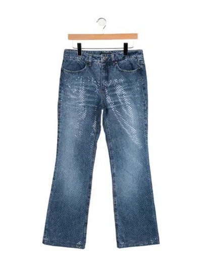 Pre-owned Roberto Cavalli Mid-rise Flared Jeans In Blue