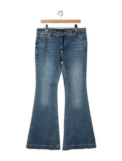 Pre-owned Roberto Cavalli Mid-rise Flared Jeans In Blue
