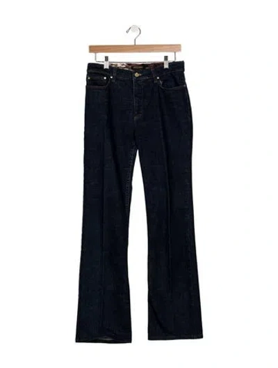 Pre-owned Roberto Cavalli Mid-rise Flared Jeans In Blue