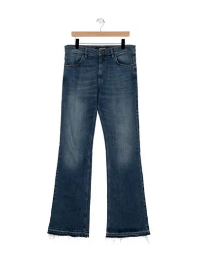 Pre-owned Roberto Cavalli Mid-rise Flared Jeans In Blue