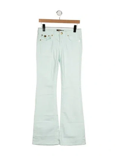 Pre-owned Roberto Cavalli Mid-rise Flared Jeans In Green