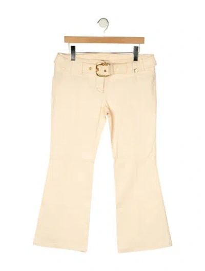 Pre-owned Roberto Cavalli Mid-rise Flared Jeans In Neutral