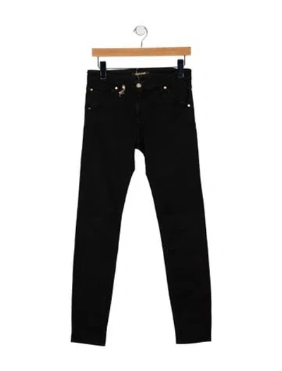 Pre-owned Roberto Cavalli Mid-rise Skinny Leg Jeans In Black
