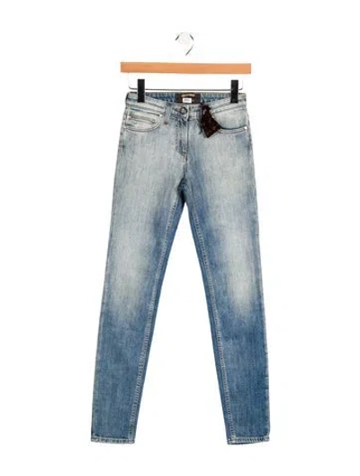 Pre-owned Roberto Cavalli Mid-rise Skinny Leg Jeans In Blue