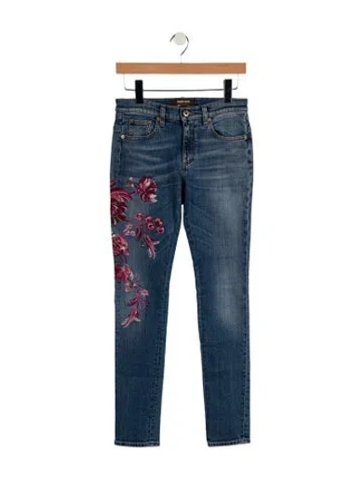 Pre-owned Roberto Cavalli Mid-rise Skinny Leg Jeans In Blue