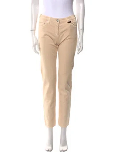 Pre-owned Roberto Cavalli Mid-rise Skinny Leg Jeans In Neutral