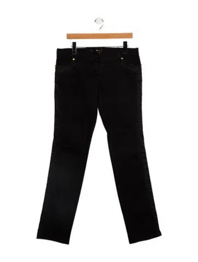 Pre-owned Roberto Cavalli Mid-rise Straight Leg Jeans In Black