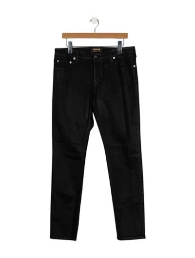 Pre-owned Roberto Cavalli Mid-rise Straight Leg Jeans In Black