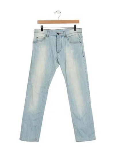 Pre-owned Roberto Cavalli Mid-rise Straight Leg Jeans In Blue