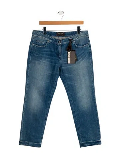 Pre-owned Roberto Cavalli Mid-rise Straight Leg Jeans In Blue