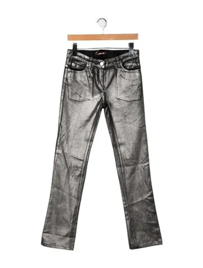 Pre-owned Roberto Cavalli Mid-rise Straight Leg Jeans In Grey