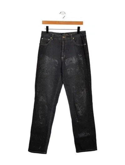 Pre-owned Roberto Cavalli Mid-rise Straight Leg Jeans In Multi