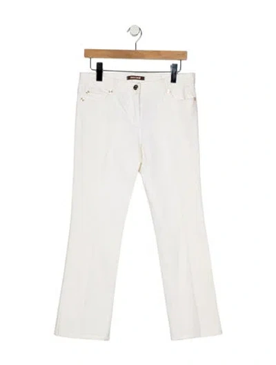 Pre-owned Roberto Cavalli Mid-rise Straight Leg Jeans In White