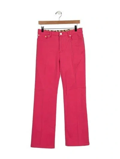Pre-owned Roberto Cavalli Mid-rise Wide Leg Jeans In Pink