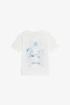 Roberto Cavalli Milk White T-shirt With Feline Print In White