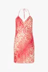 Shop Roberto Cavalli Minikleid Mit Print Jaguar Skin In Red